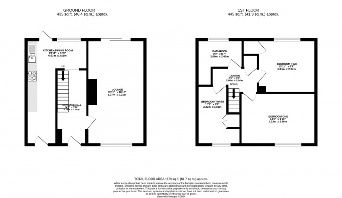 Floorplan for Apley Close, Lincoln