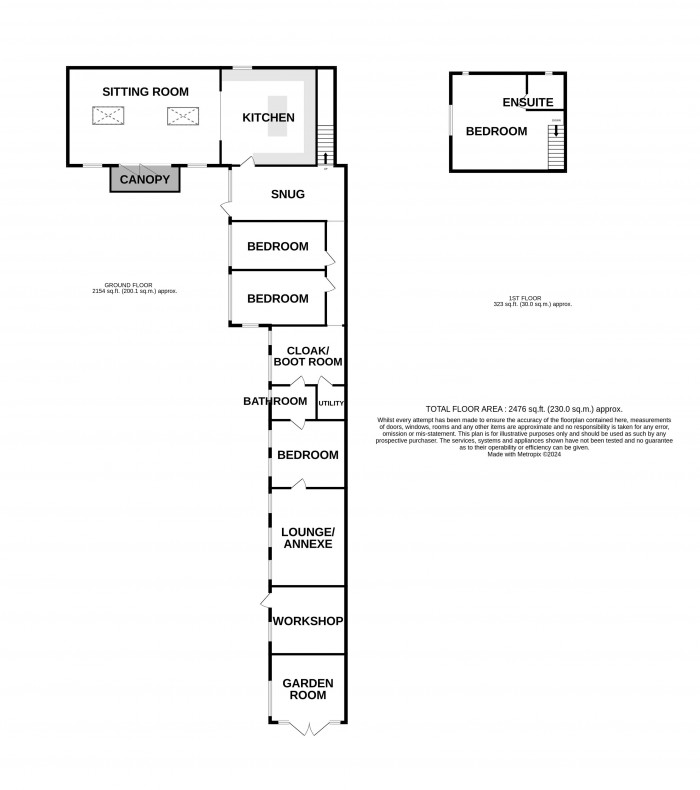 Floorplan for The Old Granary Barn, High Street, Scotter