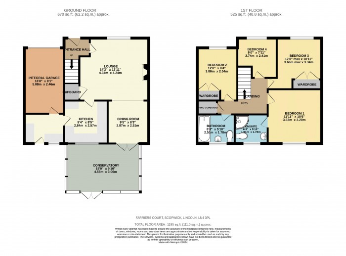 Floorplan for Farriers Court, Scopwick, Lincoln