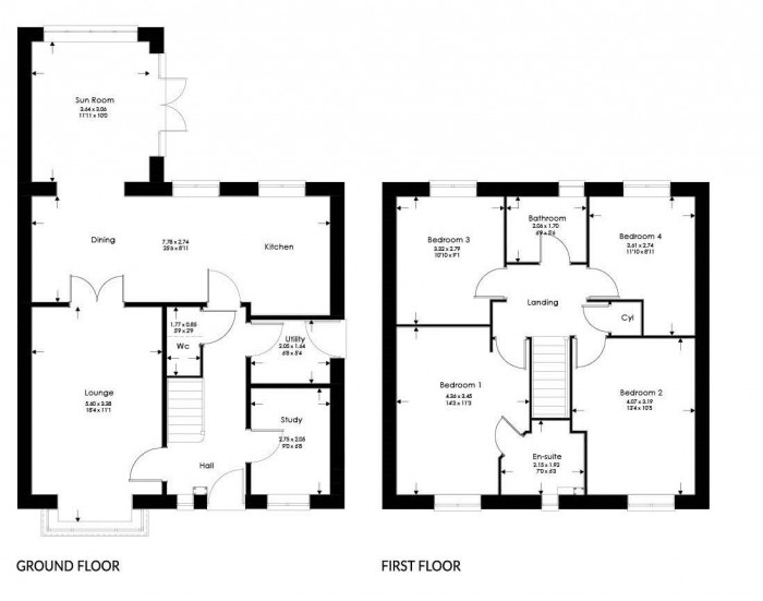 Floorplan for Plot 7, The Jasper, Saxon Park, Lincoln