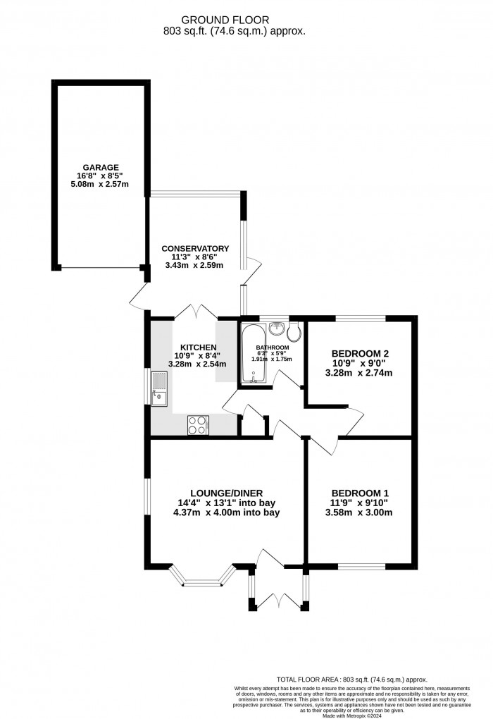 Floorplan for Marigold Close, Nettleham Fields, Lincoln