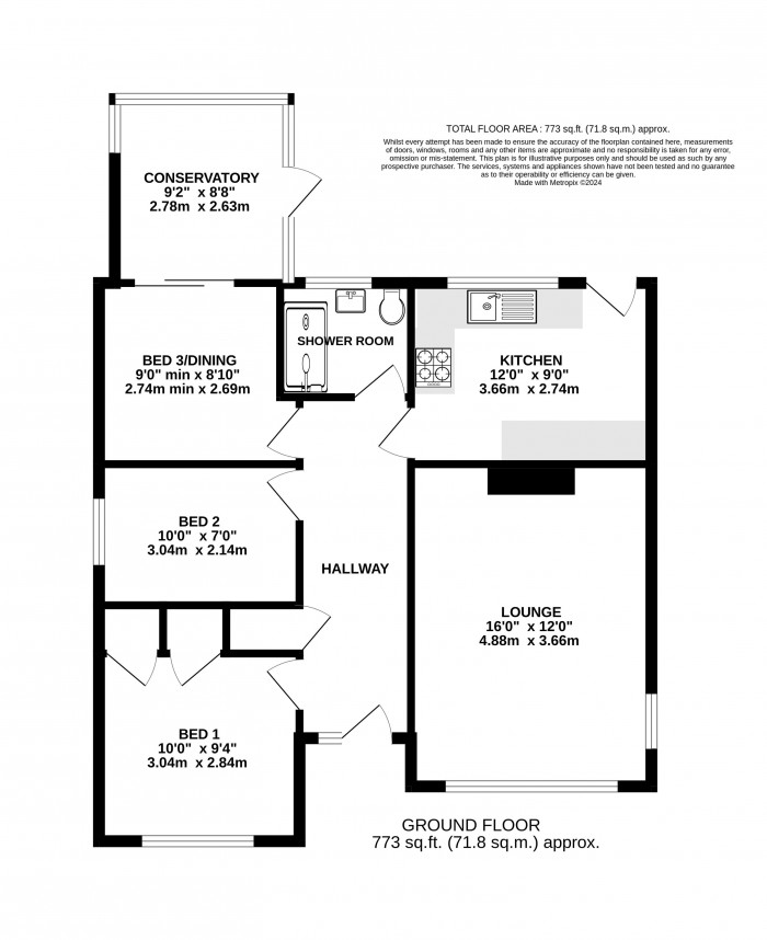 Floorplan for Park Lane, Heighington, Lincoln