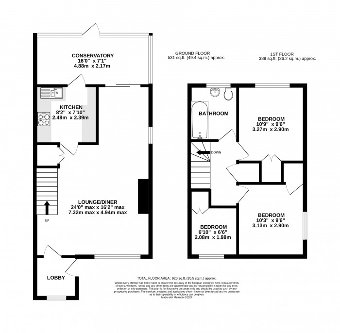 Floorplan for Paddock Lane, Branston, Lincoln