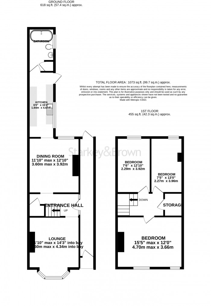 Floorplan for Claremont Street, Monks Road, Lincoln