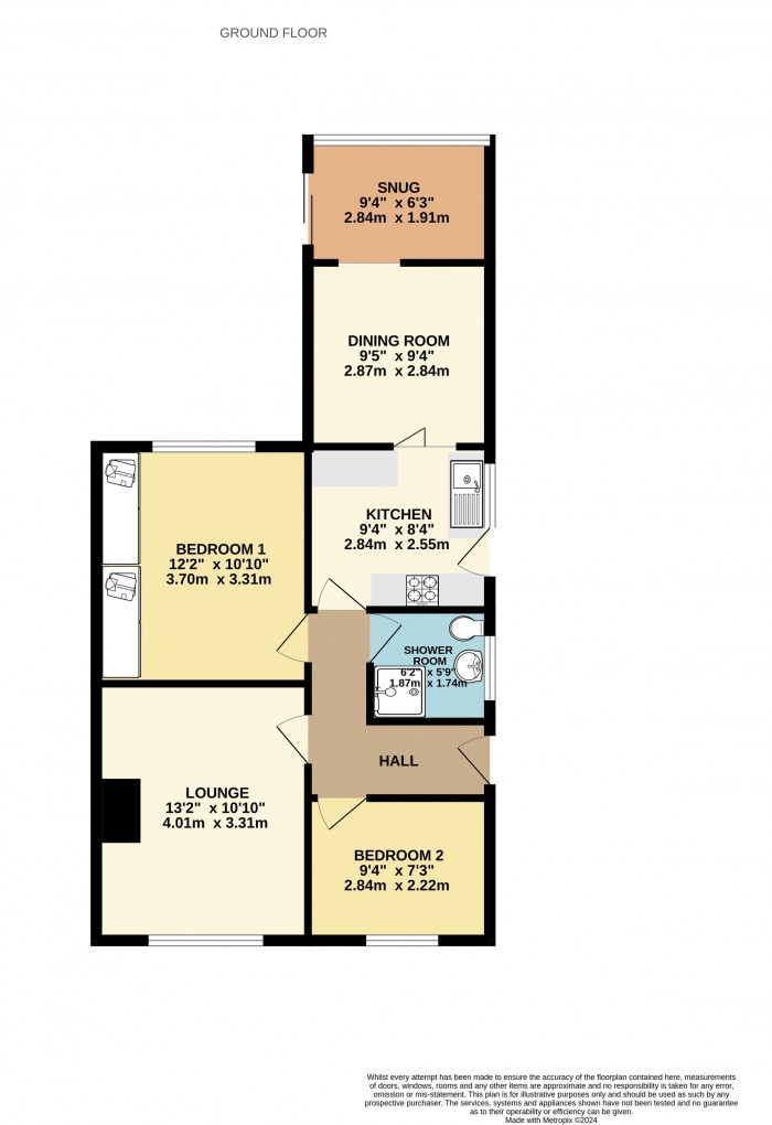 Floorplan for Dewsbury Avenue, Scunthorpe