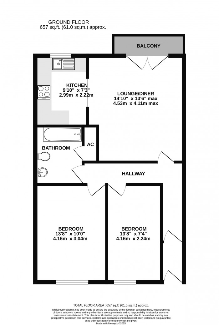 Floorplan for Riverside Lawns, Peel Street, Lincoln