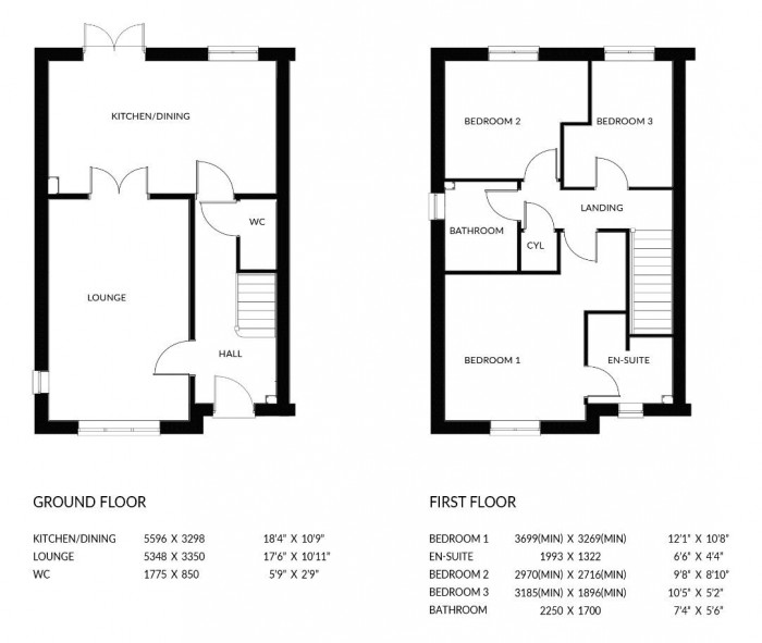 Floorplan for Plot 136, The Agate, Langton Rise, Horncastle, LN9 5FJ