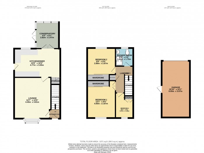 Floorplan for Lydd Close, Doddington Park, Lincoln