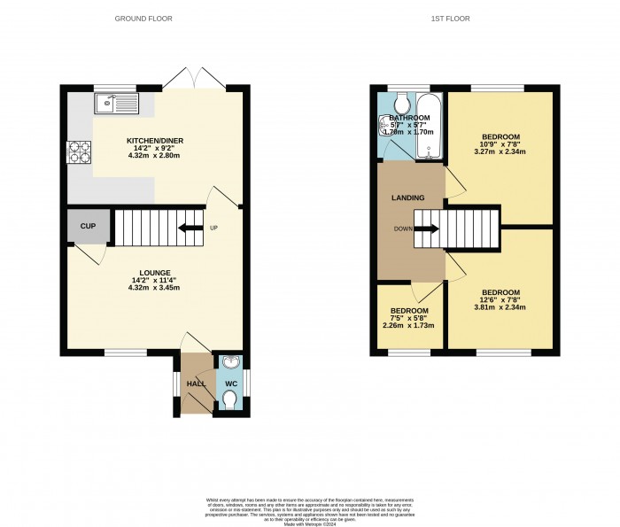 Floorplan for Wicklow, Plot 94, Cornfield Way, Winterton, DN15 9FG