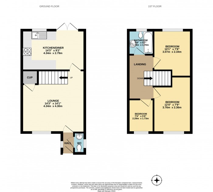 Floorplan for Plot 77, Cornfield Way, Winterton, DN15 9FG