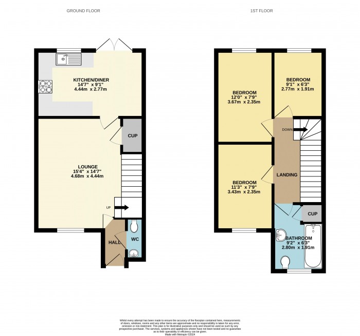 Floorplan for Harrier Close, Scunthorpe