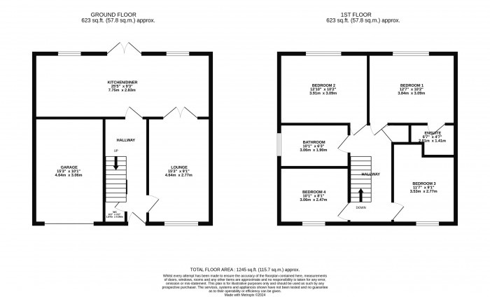 Floorplan for Fleetwood Road, Waddington