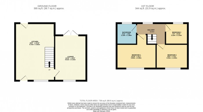 Floorplan for Pear Tree Close, Lincoln