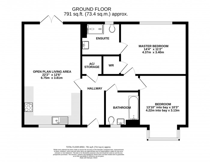 Floorplan for Hotchkin Gardens, Tattershall Road, Woodhall Spa