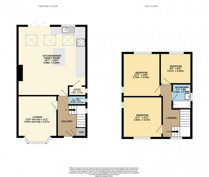 Floorplan for Grange Lane South, Scunthorpe