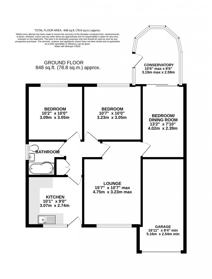 Floorplan for Verdun Close, Lincoln