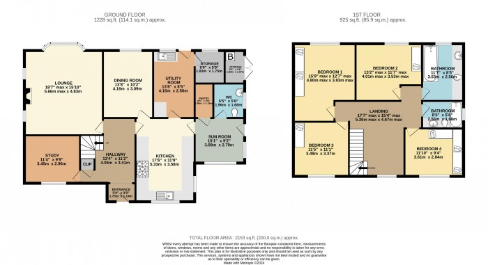 Floorplan for High Leys Road, Bottesford