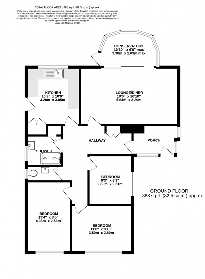 Floorplan for Broadway, Bracebridge Heath, Lincoln