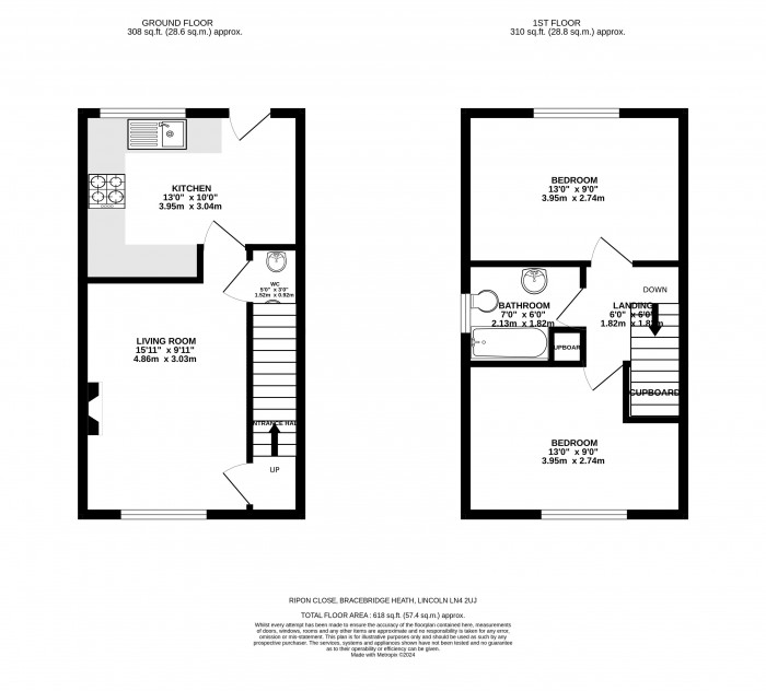 Floorplan for Ripon Close, Bracebridge Heath, Lincoln