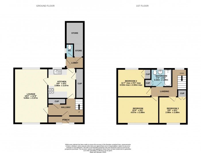 Floorplan for Aspen Grove, Scunthorpe