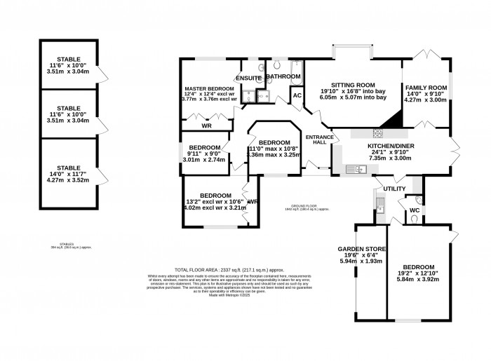 Floorplan for Abbey Road, Bardney, Lincoln