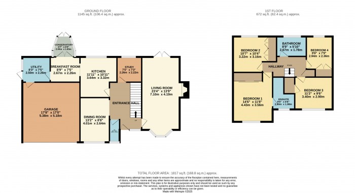 Floorplan for Ayam Close, Welton, Lincoln