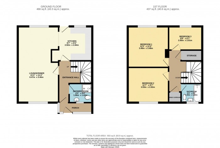 Floorplan for Birch Close, Retford