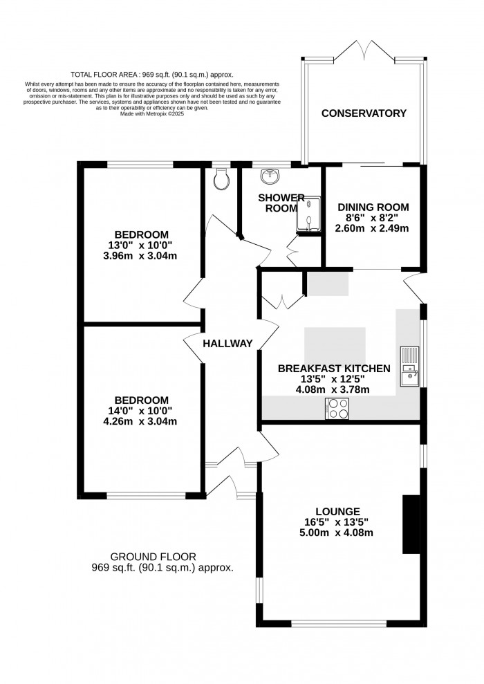 Floorplan for Westwood Drive, Swanpool, Lincoln