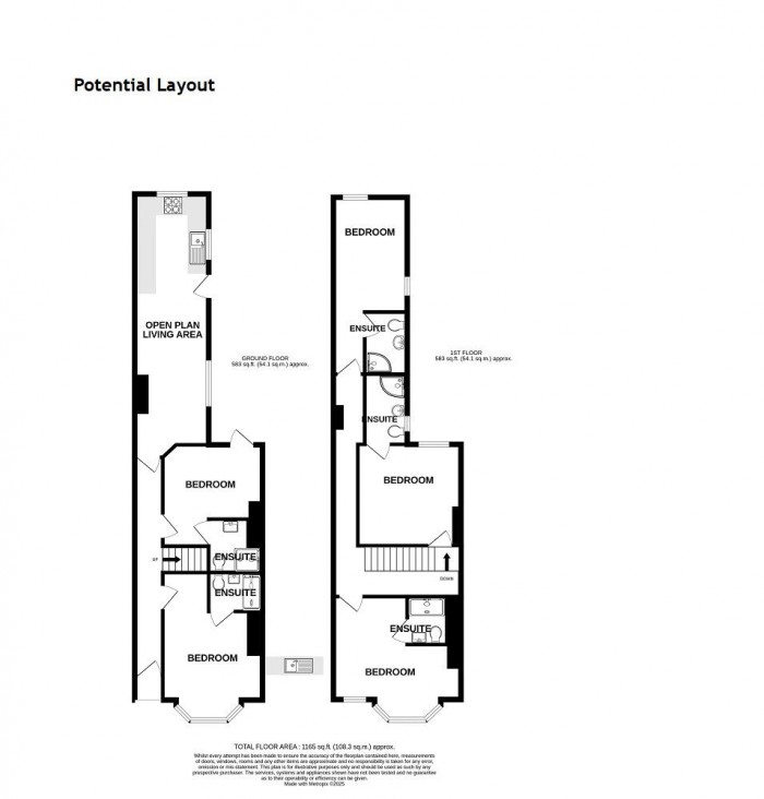 Floorplan for West Parade, West End, Lincoln