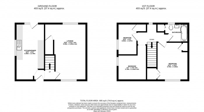 Floorplan for Hughson Walk, Dunholme, Lincoln