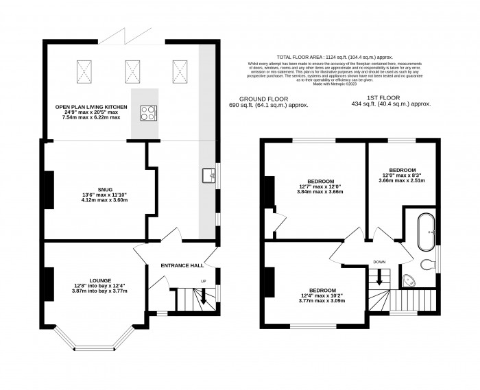 Floorplan for Ruskin Avenue, Uphill, Lincoln