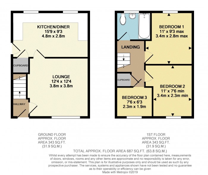 Floorplan for Valley View Drive, Bottesford